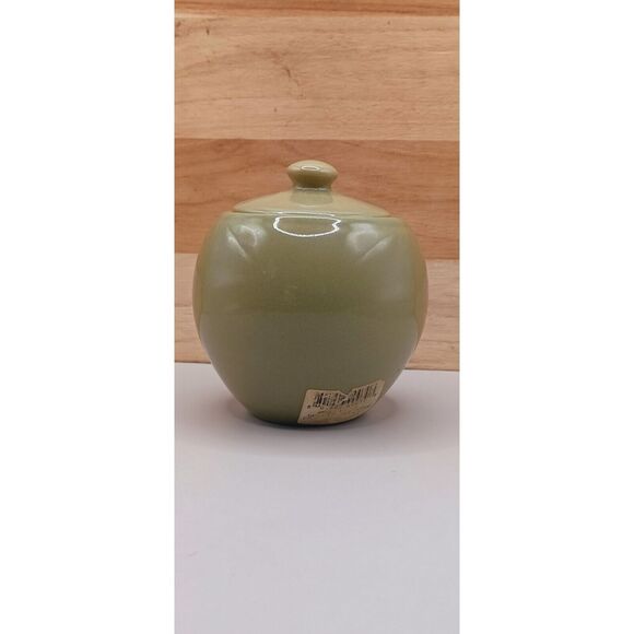 Royal Norfolk Olive Green Sugar Bowl with Lid - Picture 8 of 8